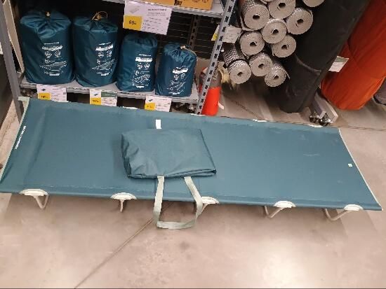 Pat camping Basic 60 cm 1 persoană - produs resigilat Decathlon