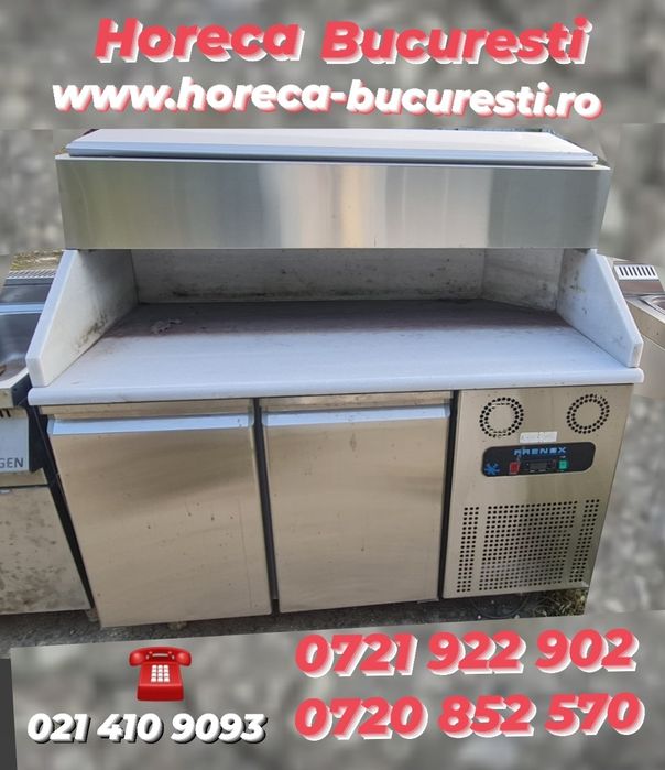 Banc pizza / Masa pizza cu vitrina  / Masa frigorifica pentru pizza /
