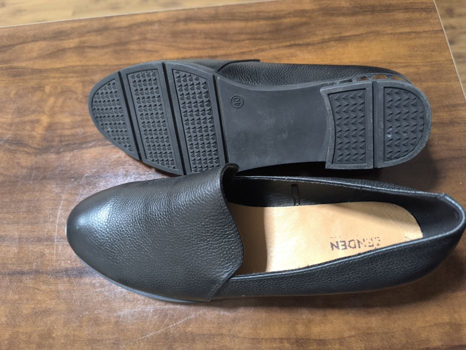 Туфли натуральная кожа +басаножка