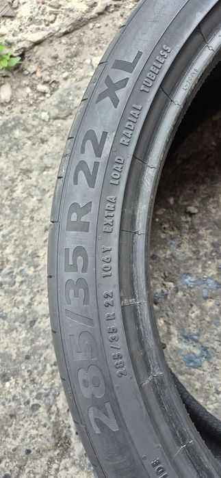 4 anvelope vara ca noi Continental,fata 265/35/22,spate 285/35/22,dot 2021-2022.Pretul este pe bucata.