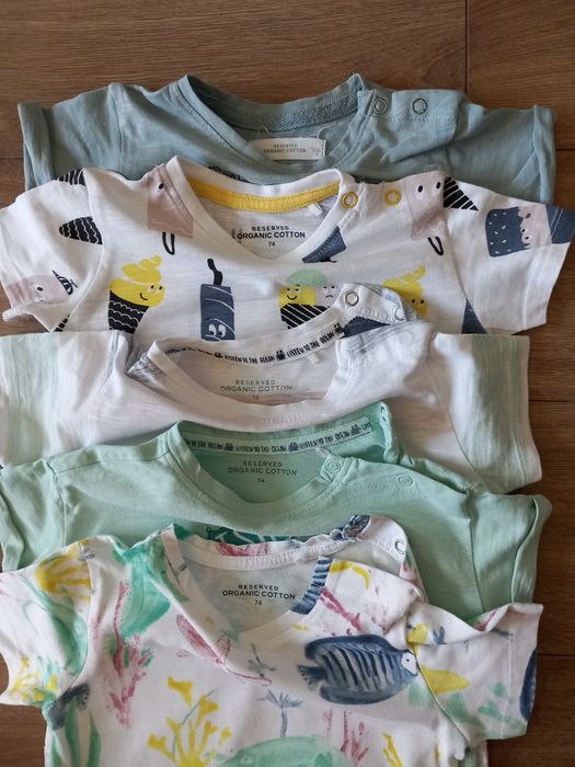 Lot tricouri și pantaloni scurti baiat marimea 74 Reserved H&M C&A