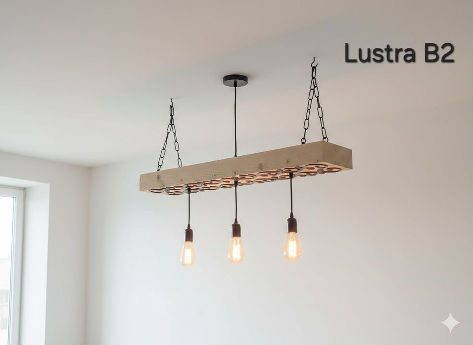Lustre lemn masiv