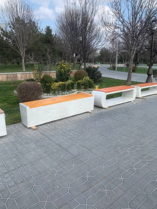 Скамейки бетонные для парков улиц и садов