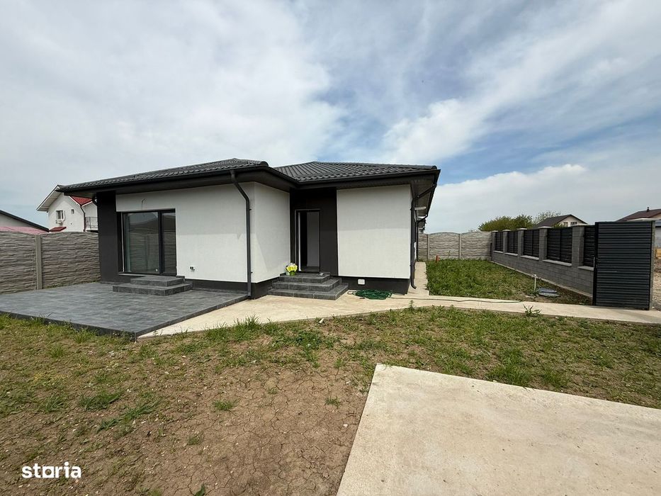 Casa pe parter cu 4 camere , incalzire in pardoseala , teren 400 mp