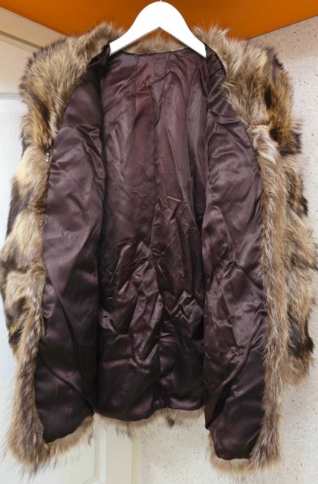 Дамско палто естествен косъм размер М-Л