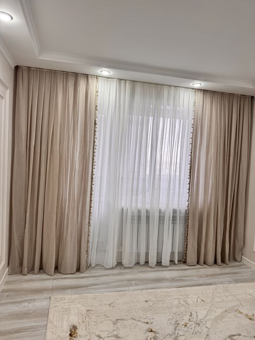 Шторы с тюлем в гостинную
