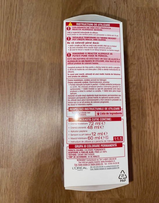 Vopsea de par L'Oreal Paris Excellence Creme - Blond 7 - Nou