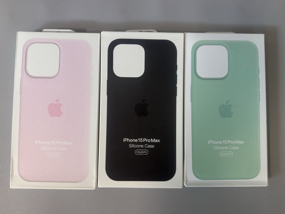 Промоция!Силиконов калъф iPhone Silicone 15/15Pro/15 Pro Max MagSafe