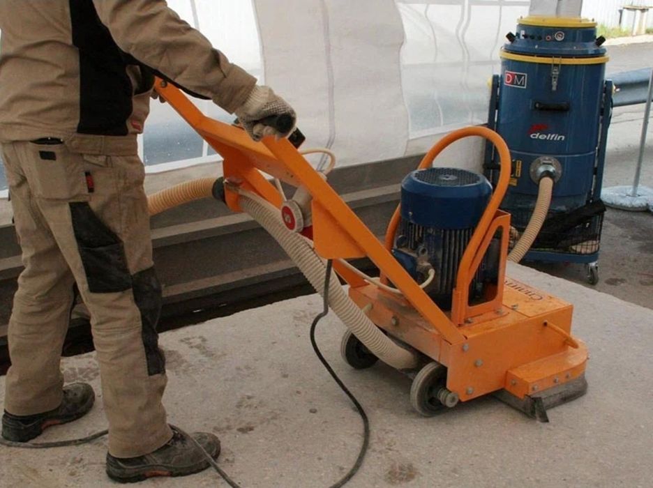 Шлифовка бетонного пола.Beton zaminni silliqlash .Снятие старой краски