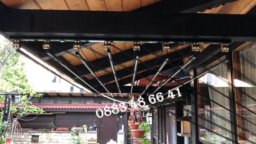 Здрав таванен простор  за сушене на дрехи - (ДВОЙНА РОЛКА) (МЕТАЛЕН)