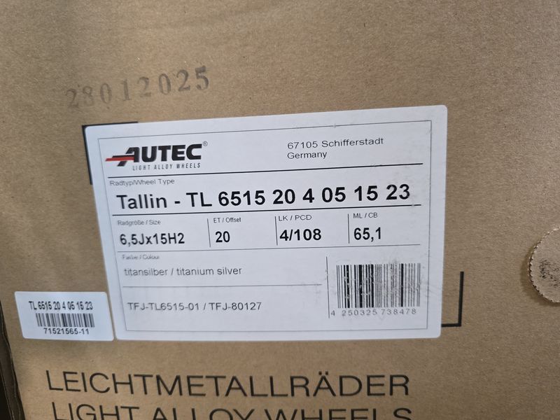 15цола 4х108 Peugeot Citroën Ford 4x108