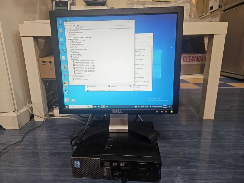 Desktop Dell I7 3770S 4.0GHz 8gb Ram SSD256 HD4000+MonitorHD+Windows11