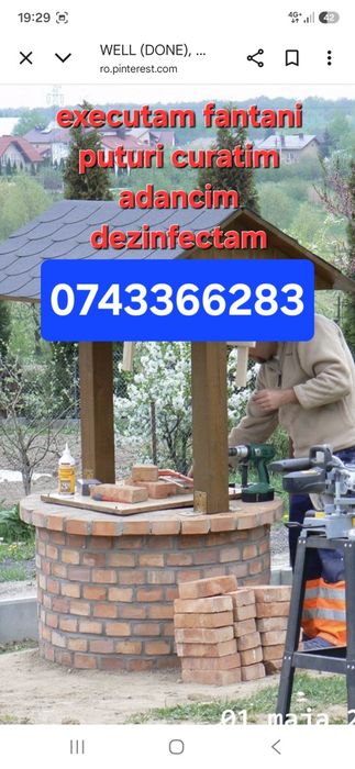 Curatit fantana adancim dezinfectam