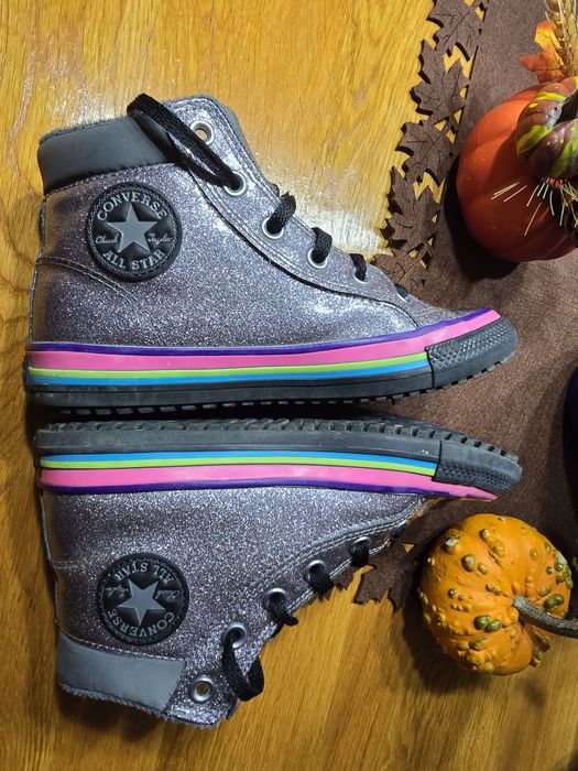 Teneși ghete Converse 37 cu sclipici impermeabili de primăvară/toamnă