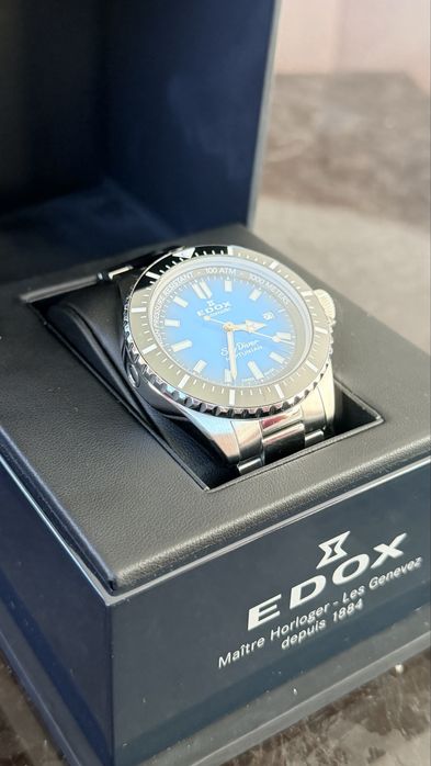 Edox Neptunian 1000m Diver 44mm Ceramic Bezel Full Set 2025 Automatic