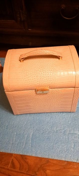 Cutie mica lemn piele