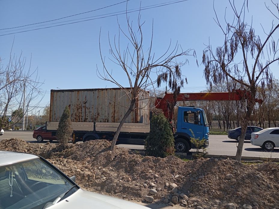 Услуга кран манипулятор хизмати, кран 7тонна машина 10тоннали