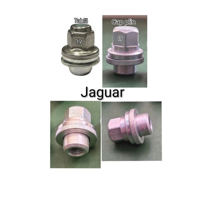 Piulițe prezoane pline pt Jaguar M12 x1.5 cu șaibă plata și guler