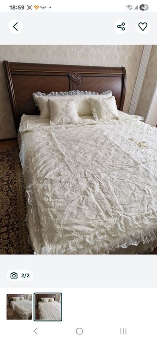 Покрывало с подушками на двуспальную кровать