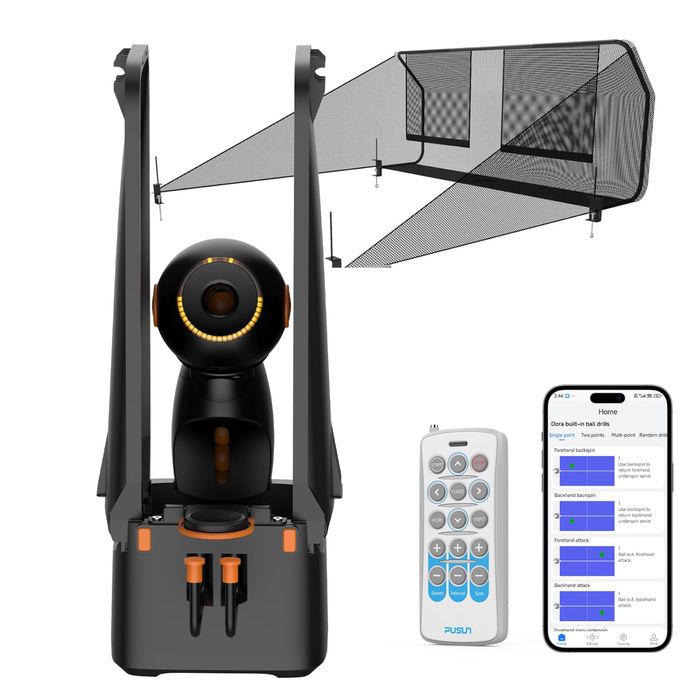 Робот тренажер для настольного тенниса с сеткой 2026