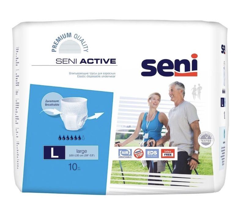 Продам Seni Active подгузники трусы L 8шт