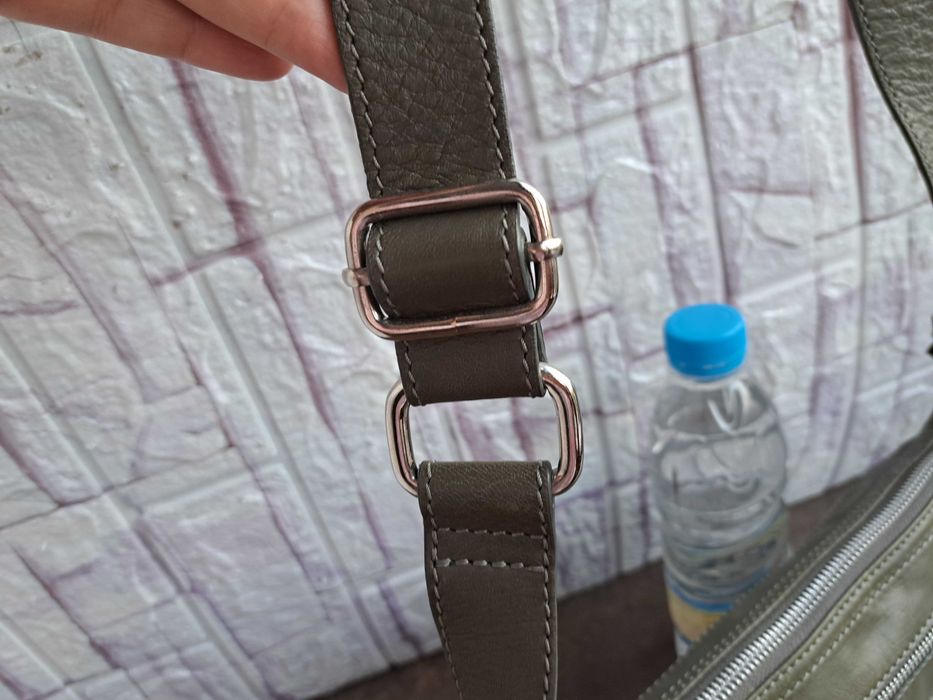 дамска чанта,Mango,зелена малка чантичка-естествена кожа