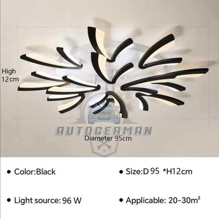 120W Абажур за таванско осветление на дома дистанционно лед офис хол