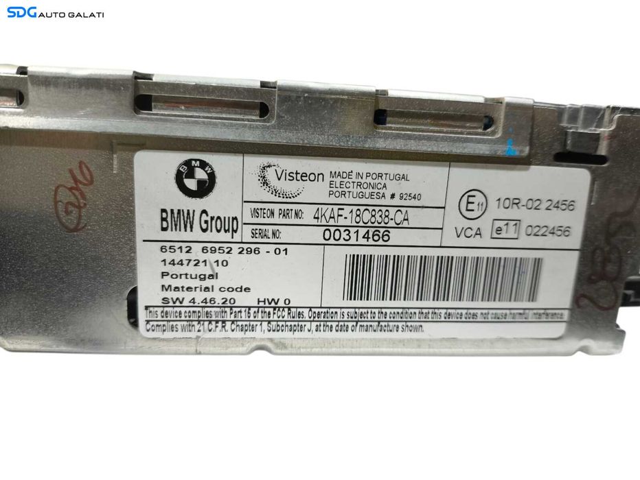Unitate Radio CD Player Business BMW Seria 1 E81 E82 E87 E88 2004 - 2011 Cod 6952296 [L5619]