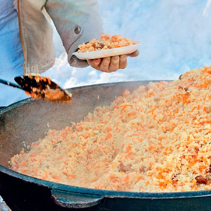 Палау басам. Плов на выезде