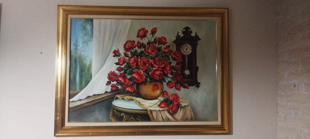 Reducere 50%! Tablou original semnat pictura in ulei dimensiune mare