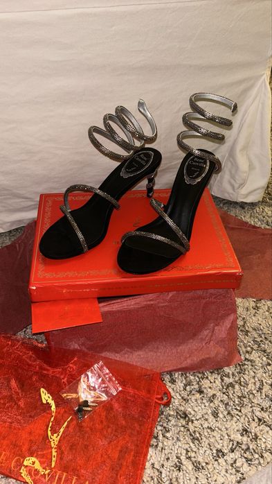 Sandale Rene caovilla piele naturala stoc 38