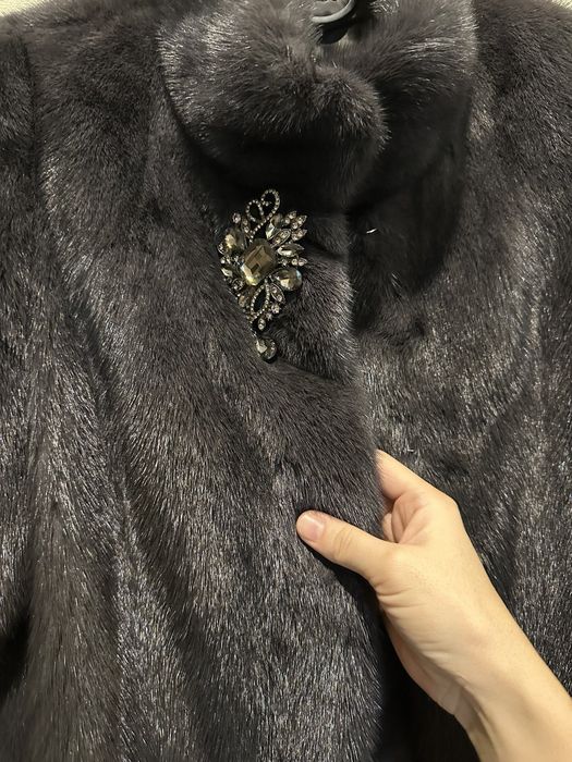 Норковая шуба стильная