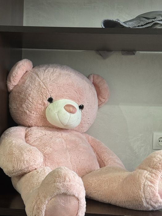 плюшевый розовый медведь