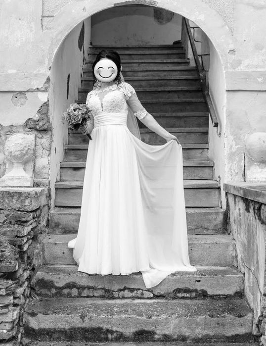 Rochie mireasa model simple A-line