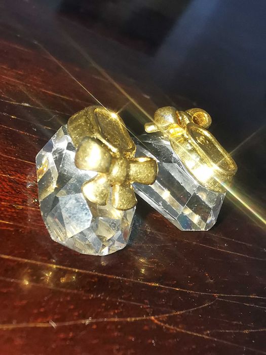 Pantofi de cristal Swarovski placați cu aur