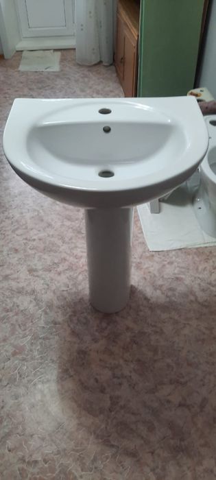 Унитаз и раковина тюльпан б/у