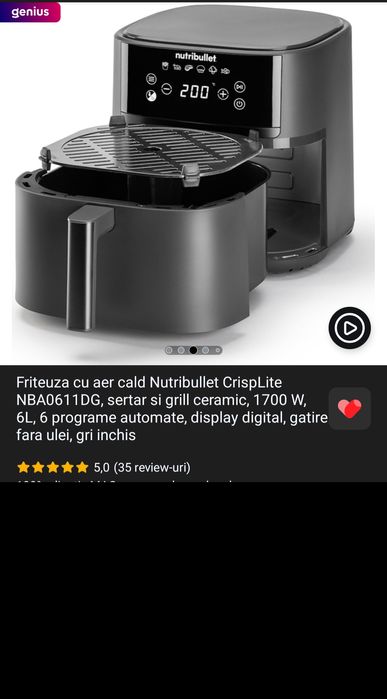 Nutribullet friteuza cu aer cald