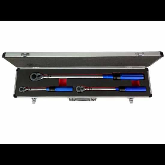 Комплект динамометрични ключове 3 части 1/4'' 3/8'' и 1/2'' KrafTWelle