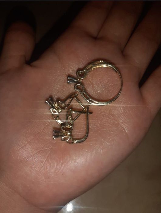 Бриллиант комплект 750 проба общ вес 13.15