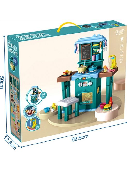 Игровая кухня для детей с стулям