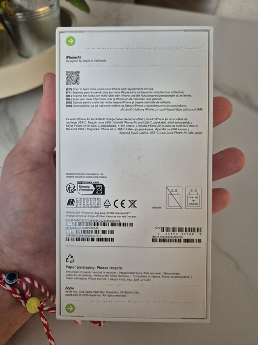 Iphone 17 AIR / 512 gb / sky blue / a3517