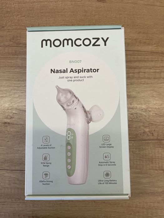 ФАБРИЧНО ЗАПЕЧАТАН! Електрически бебешки аспиратор Momcozy BN07 (Спрей + Всмукване)