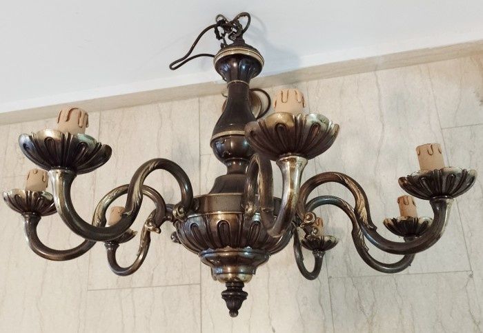 Boem candelabru din bronz cu 8 brate ideal accesoriu pentru camera, st
