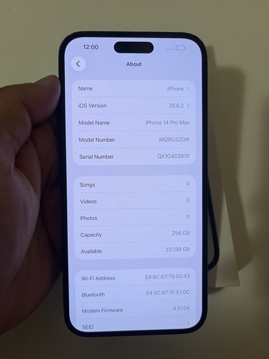 Iphone 14pro max 256GB