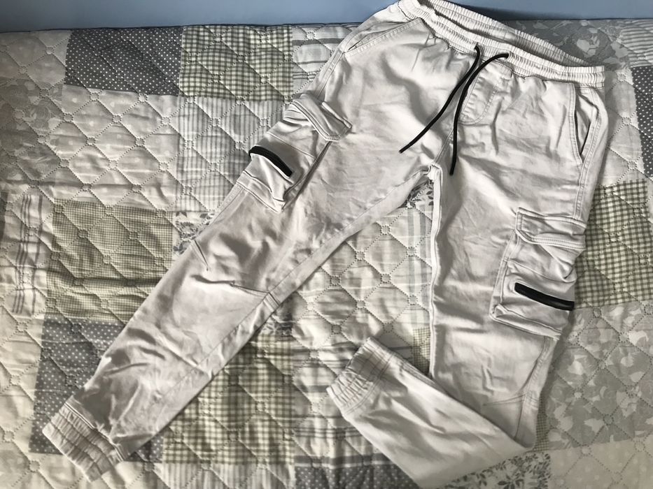 Карго бял панталон момче