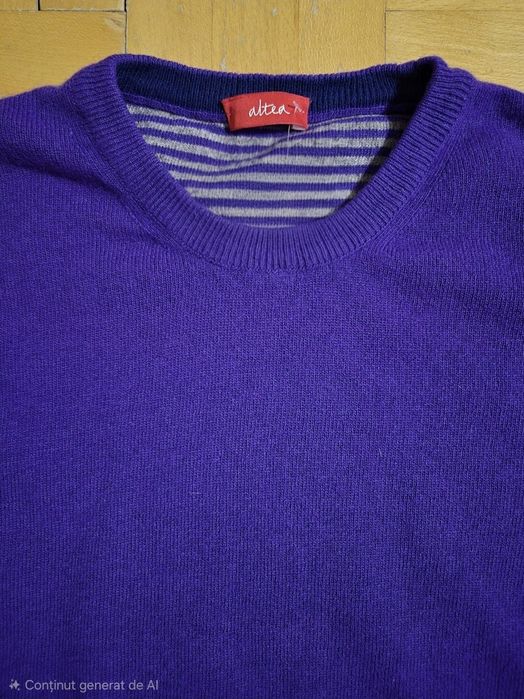 Pulover mov de Lux Altea, Lana Virgină, Femei - L