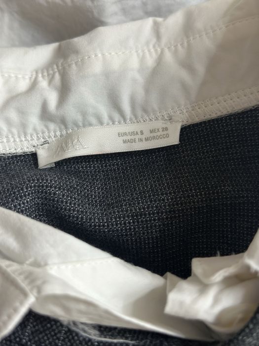Блуза на ZARA, S размер, суитшърт с контрастна риза яка