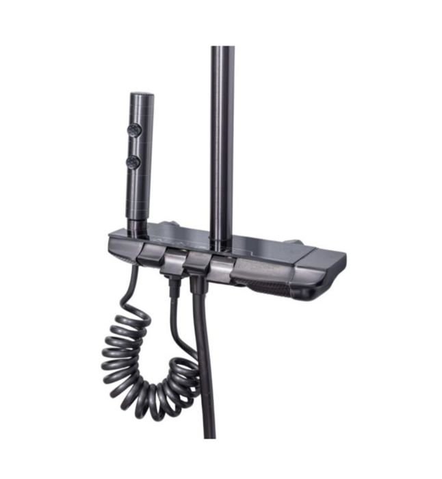 Coloana de dus, cu para fixa si para mobila, 4 functii, otel inoxidabi