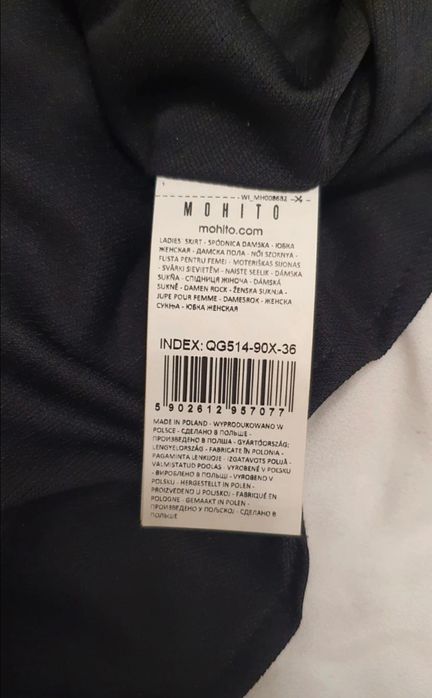 Fusta midi neagra  plisata Mohito