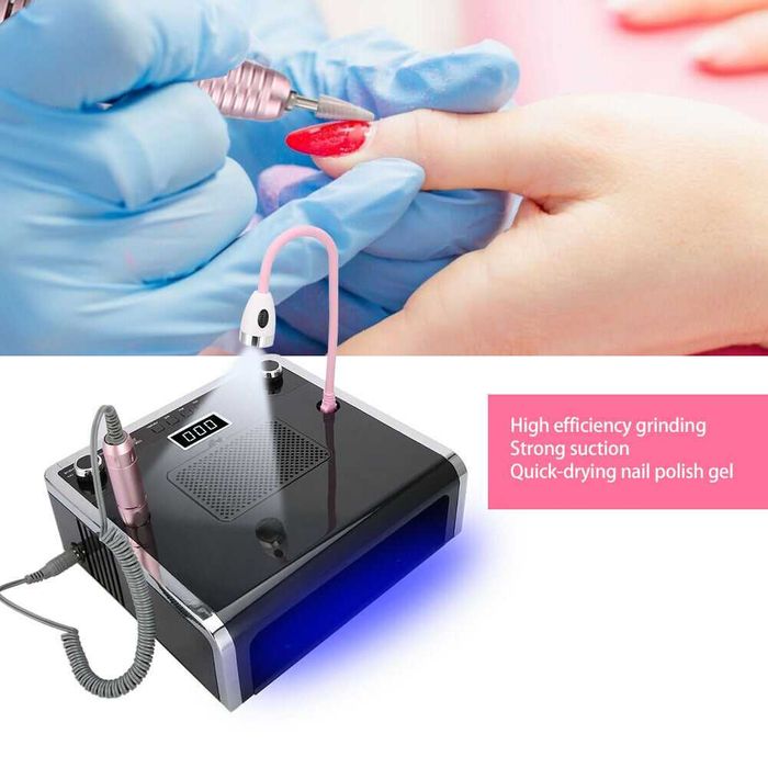 4 в1 Прахоул.,Ел.пила и ЛЕД/УВ Гел/Лак Печка-лампа 108 в. Черна и Бяла